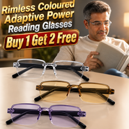 Rimless Coloured Adaptive Power Reading Glasses Buy 1 Get 2 Free (3OC6RG2)